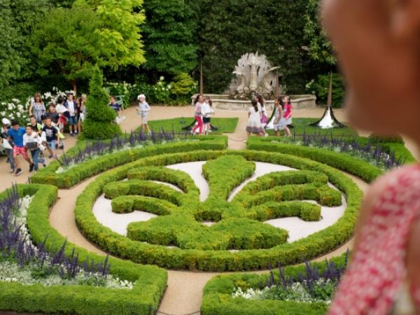 View of the gardens